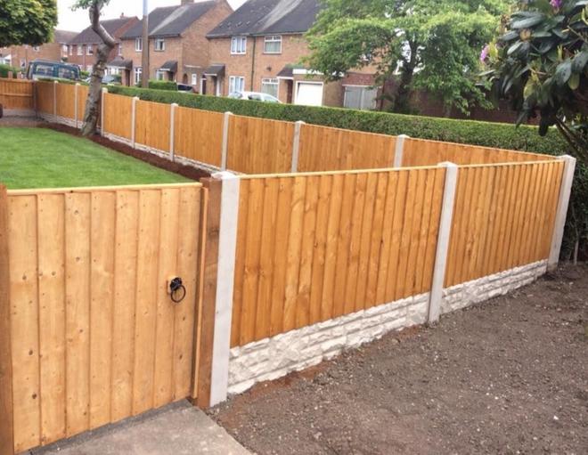 Feather edge fencing